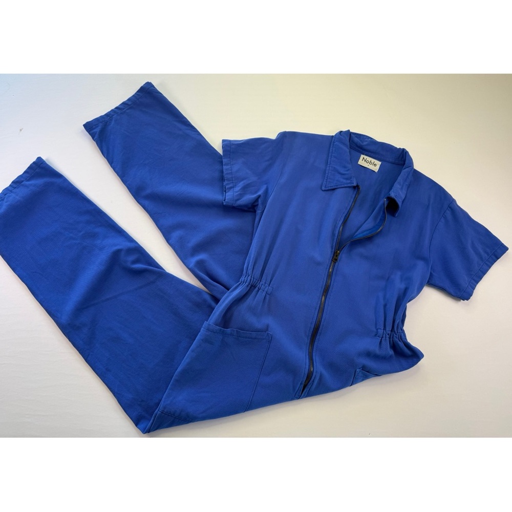 Noble Blue Utility Jumpsuit - Picture 5 of 16